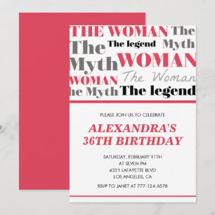 Invitaciones divertidas para su cumpleaños 36 su m