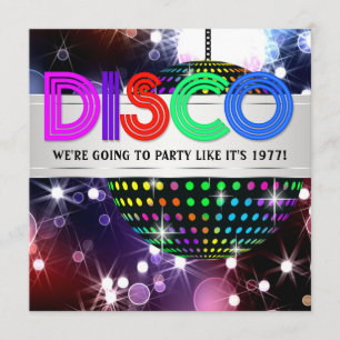 Invitaciones divertidas para una fiesta de Disco