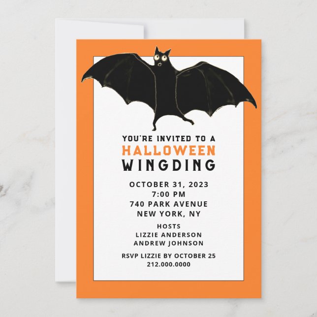 Invitaciones divertidas para una fiesta de Hallowe (Anverso)