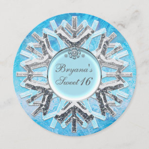 Invitaciones dulces 16 de Invierno de Hielo Congel