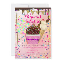 Invitaciones Dulces 16 Raining Sprinkles Candy Lan