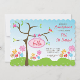 Invitaciones dulces de la fiesta de cumpleaños de