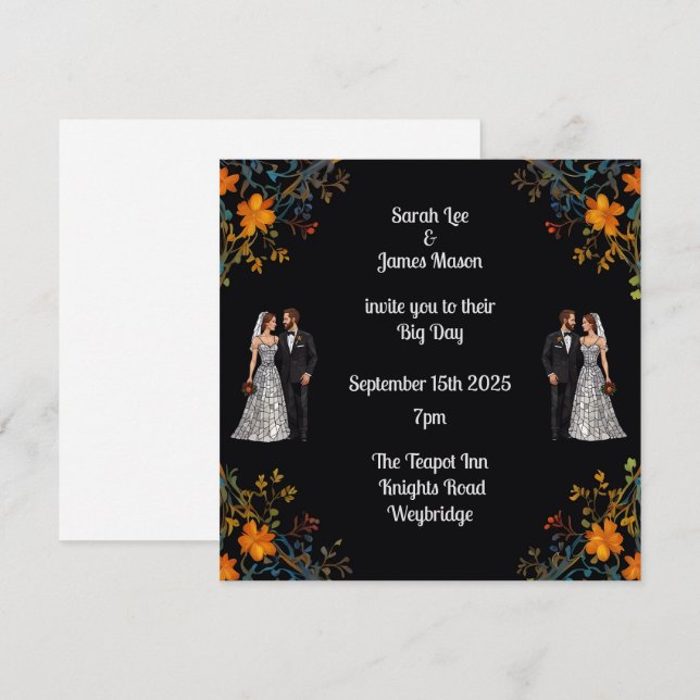 Invitaciones e invitaciones de boda personalizadas (Anverso / Reverso)