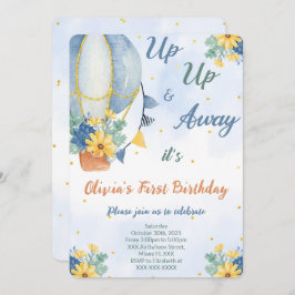 Invitaciones editables de Air Ballon