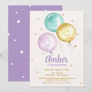 Invitaciones editables de arcos de globos con colo
