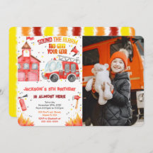 Invitaciones editables de fotos de camiones de bom