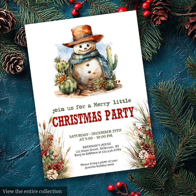 Invitaciones editables para la fiesta de Navidad Y (Yuletide Yeehaw Christmas party editable invitation

)