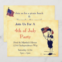 Invitaciones editables patrióticas para fiesta del
