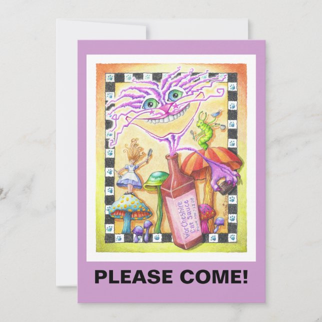 INVITACIONES - EL GATO WorCHESHIRE (Anverso)