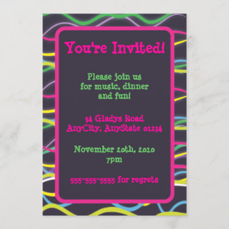 Invitaciones eléctricas de color