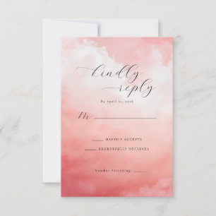 Invitaciones Elegantes de Acuarela Rosa