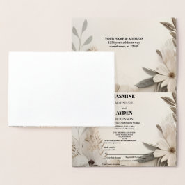 Invitaciones elegantes de boda personalizadas