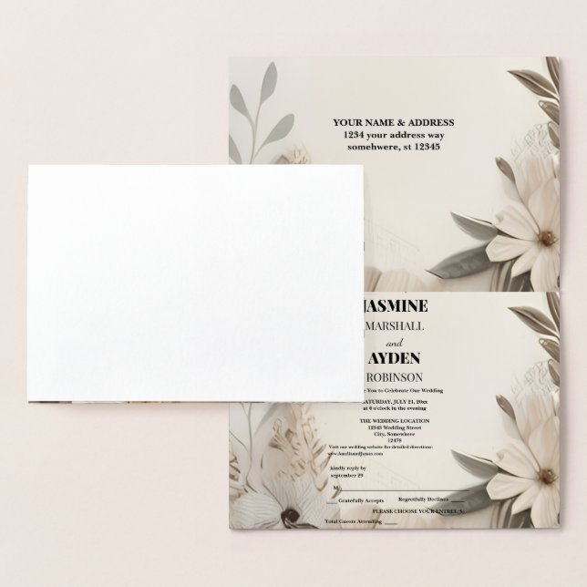 Invitaciones elegantes de boda personalizadas (Demostración)