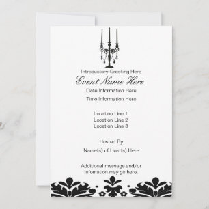 Invitaciones Elegantes de Candelabros