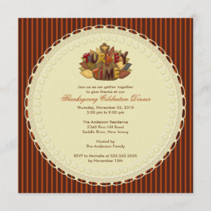 Invitaciones elegantes de la acción de gracias del
