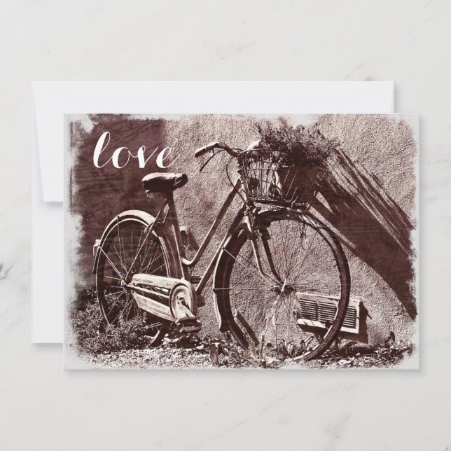 Invitaciones elegantes de la boda del amor de la (Anverso)