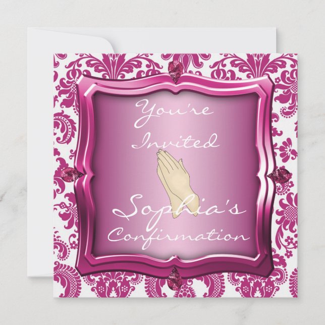 INVITACIONES ELEGANTES DE LA CONFIRMACIÓN DE LOS (Anverso)