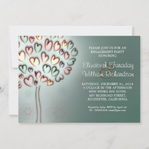 invitaciones elegantes de la fiesta de compromiso