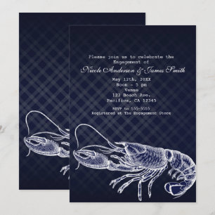 Invitaciones elegantes de los azules marinos de la