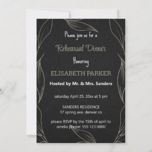 Invitaciones Elegantes de Reunión para Cena de Ens