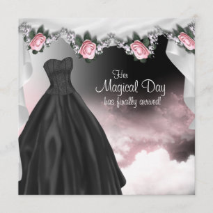 Invitaciones Elegantes de Rosa para Quinceañera de