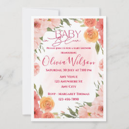 Invitaciones Elegantes de Shower de Bebé con Motiv