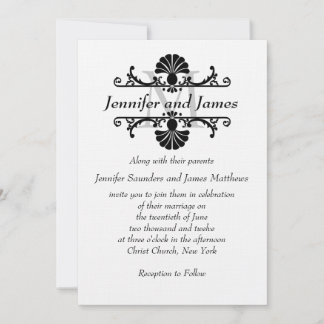 Invitaciones elegantes del boda con remolinos del