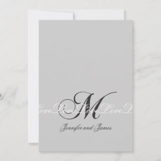 Invitaciones elegantes del boda del monograma M
