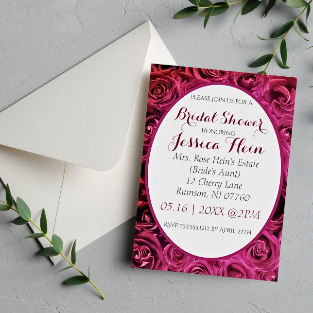 Invitaciones Elegantes Lux para Despedida de Solte (Beautiful floral bridal shower invitations.)
