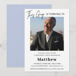 Invitaciones elegantes para 70 cumpleaños hombres