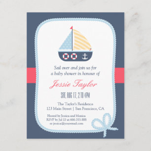 Invitaciones elegantes para baby shower náutico co