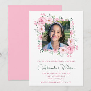 Invitaciones elegantes para cumpleaños 11 Boho fot