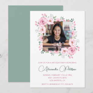 Invitaciones elegantes para cumpleaños 13 Boho con