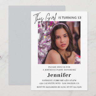 Invitaciones elegantes para cumpleaños 13 Foto Mod