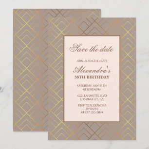 Invitaciones elegantes para cumpleaños 36 Guardar