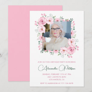 Invitaciones elegantes para cumpleaños número 100