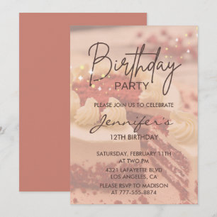 Invitaciones elegantes para cumpleaños número 12 C