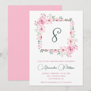 Invitaciones elegantes para cumpleaños número 8 Fl