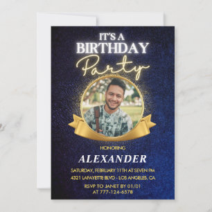Invitaciones elegantes para el 34 cumpleaños de ho