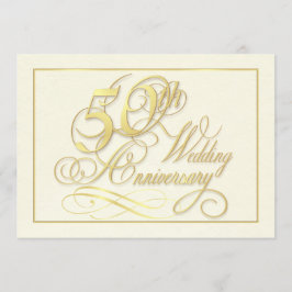 Invitaciones elegantes para el 50 aniversario - Ec
