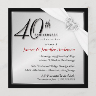 Invitaciones elegantes para fiesta de aniversario