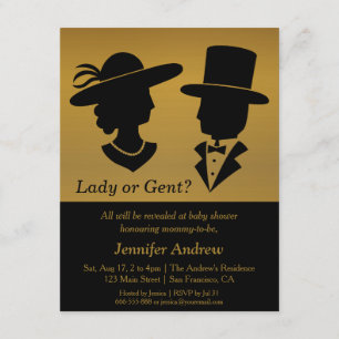Invitaciones elegantes para fiesta de revelación d