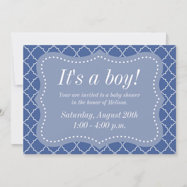 Invitaciones elegantes para la ducha de bebé para  (Anverso)