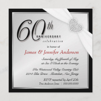 Invitaciones elegantes para la fiesta de aniversar