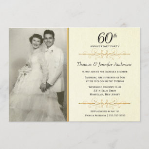 Invitaciones elegantes para la fiesta de aniversar