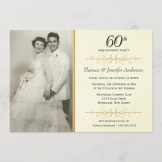 Invitaciones elegantes para la fiesta de aniversar