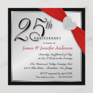Invitaciones elegantes para la fiesta de aniversar