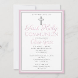 Invitaciones elegantes para Primera Comunión de ni
