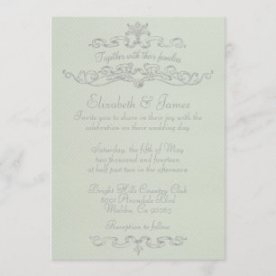 Invitaciones elegantes simples de la boda