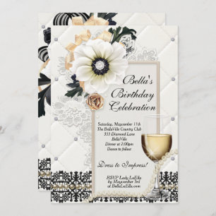 Invitaciones elegantes sofisticadas del fiesta